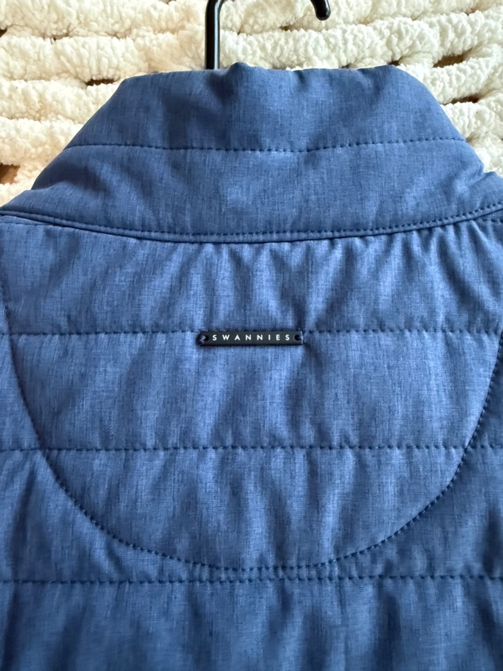 Blue Men’s Quilted Vest - Lightweight Layering - Picture 4 of 4